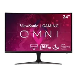 ViewSonic 24" Curved LED Monitor, Black (VX2418C)