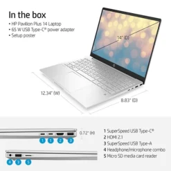 HP Pavilion Plus 14" Laptop, Intel I5-1240P, 8GB Memory, 256GB SSD, Windows 11 (68R49UA#ABA) -LENO Computer Shop F0AA244A 752D 42D5 9A3291EAC79EBC41 s7