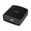 StarTech.com® PM1115U2 Black Ethernet To USB 2.0 Network LPR Print Server For Mac/PC