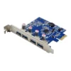 VisionTek® 900870 4-Port USB 3.0 X1 PCIe Internal Card For PCs And Servers