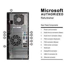HP Compaq 6200 Pro Refurbished Desktop Computer, Intel I7-2600 3.40 GHz, 16GB RAM (ST720089841669) -LENO Computer Shop m007009886 s7