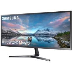 Samsung SJ55W S34J550WQN 34.1" LCD Monitor, Dark Blue Gray, Black (LS34J550WQNXZA)