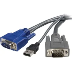 Startech Ultra-Thin USB VGA 2-in-1 KVM Cable; 6'(L)