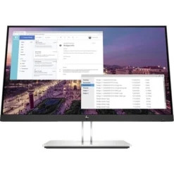 HP E23 G4 E-Series 9VF96AA#ABA 23" LED Monitor, Silver/Black