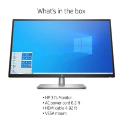HP 32s Monitor, 31.5" Full HD IPS LED Monitor , Silver/Black (2UD96AA#ABA) -LENO Computer Shop sp131816691 s7
