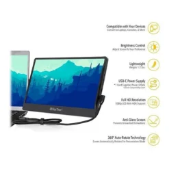 SideTrak Swivel 12.5" LED Portable Monitor, Black (STTL12BL) -LENO Computer Shop sp136743320 s7