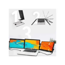 SideTrak Swivel Triple 12.5" LED Portable Monitor, Black, 2/Set (STTL12BL-TRI)