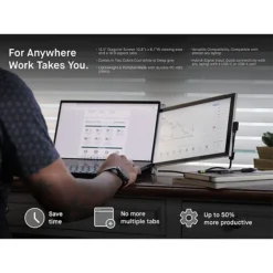 Mobile Pixels DUEX Lite 12.5" IPS LCD Slide-Out Display For Laptops, Cool White (101-1005P02) -LENO Computer Shop sp144914462 s7