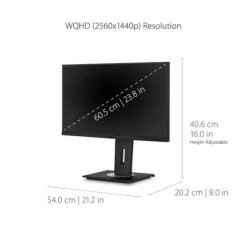 ViewSonic 24" 1440p IPS LED Ergonomic Monitor, Black (VG2455-2K) -LENO Computer Shop sp148978774 s7