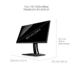 ViewSonic 24" 1080p IPS LCD Ergonomics Monitor, Black (VP2468a) 11 ViewSonic 24" 1080p IPS LCD Ergonomics Monitor, Black (VP2468a) -LENO Computer Shop sp148978869 s7