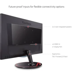 ViewSonic OMNI Gaming 24" 1080p 1ms 144Hz LED Monitor, Red/Black (VX2458-MHD) -LENO Computer Shop sp148978996 s7