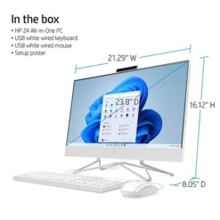 HP 24" All-in-One Desktop Computer, Intel Core I5-1135G7, 16GB Memory, 512GB SSD (1J7Q6AA#ABA) -LENO Computer Shop sp165200199 s7