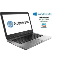 HP ProBook 640 G1 14" Refurbished Laptop, Intel I5 2.6 GHz Processor, 8GB Memory, 120GB SSD, Windows 10 Home